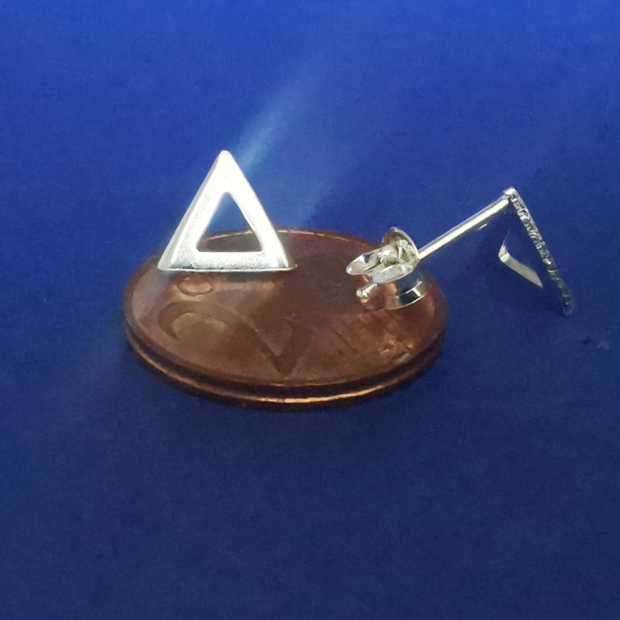 Ohrstecker Kleine Triangle Dreiecke aus 925 Silber - Ohrringe Minimalschmuck