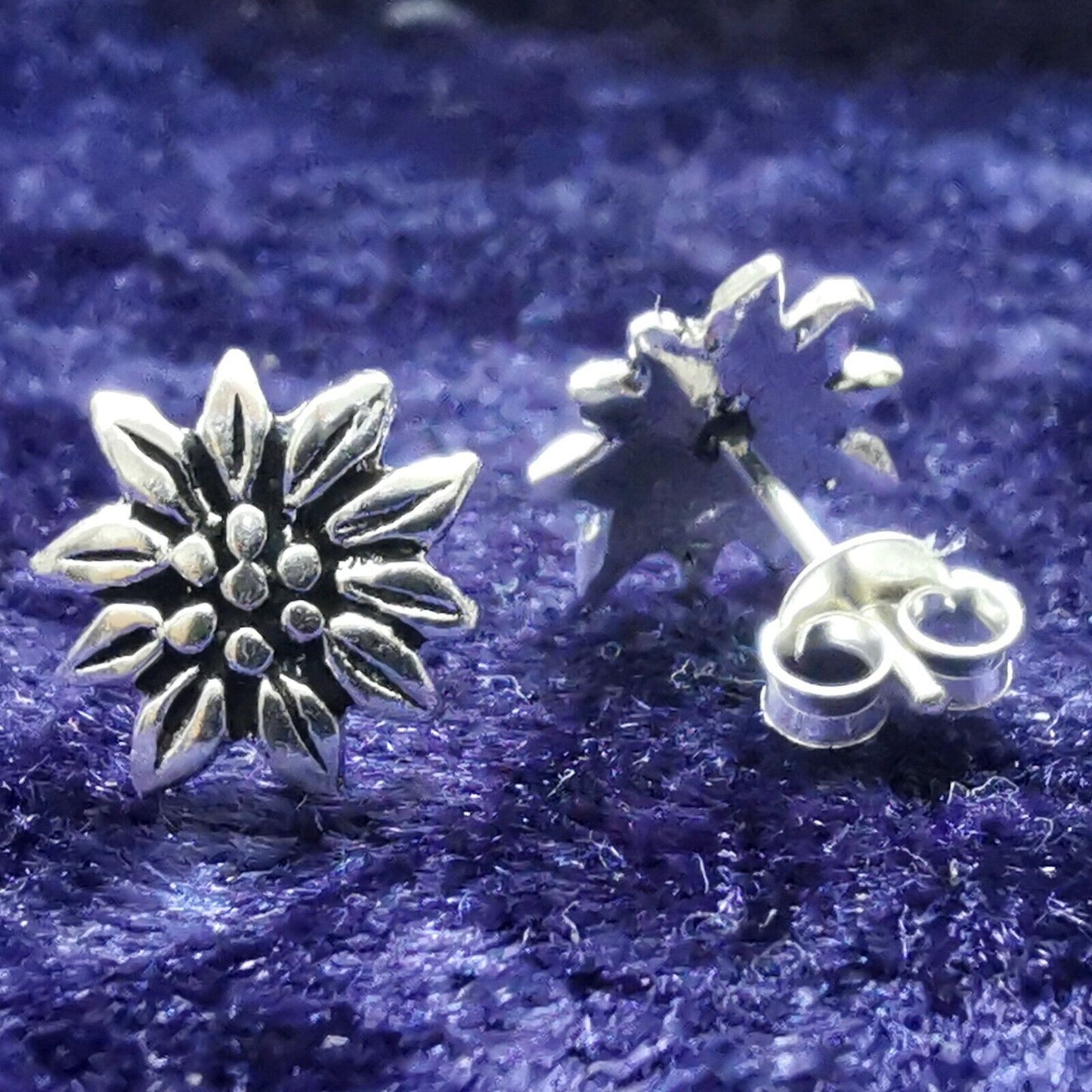 Edelweiß Ohrstecker aus 925er Sterling Silber - Ohrringe