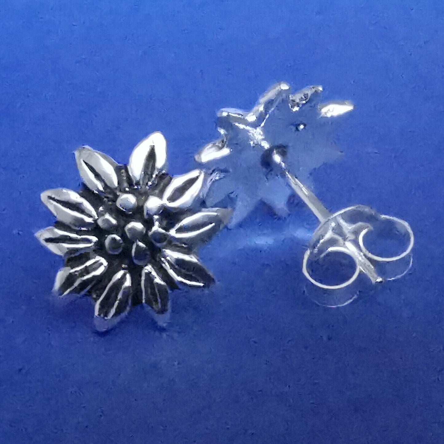 Edelweiß Ohrstecker aus 925er Sterling Silber - Ohrringe