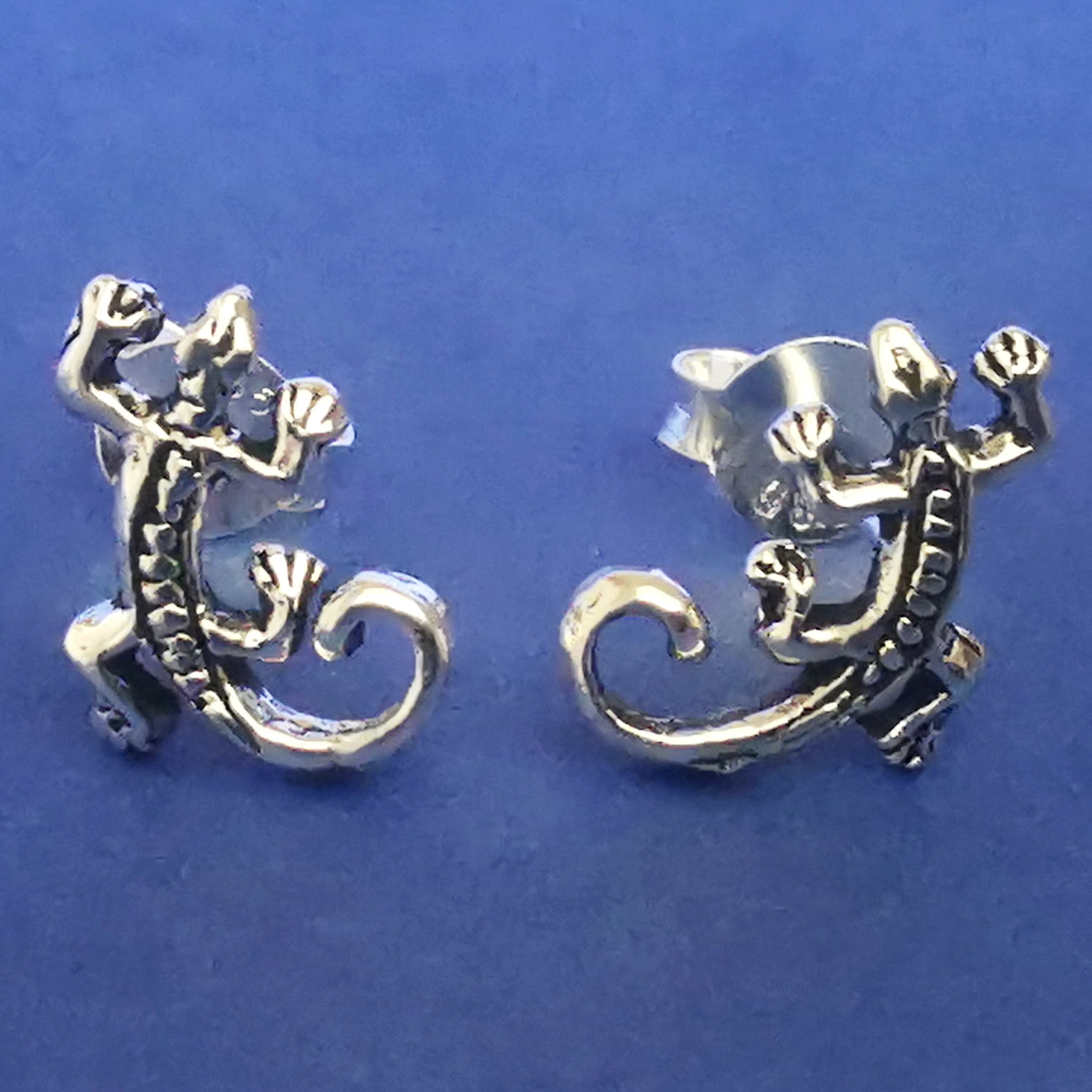 Ohrstecker im Eidechsen-Design aus 925 Silber - Ohrringe