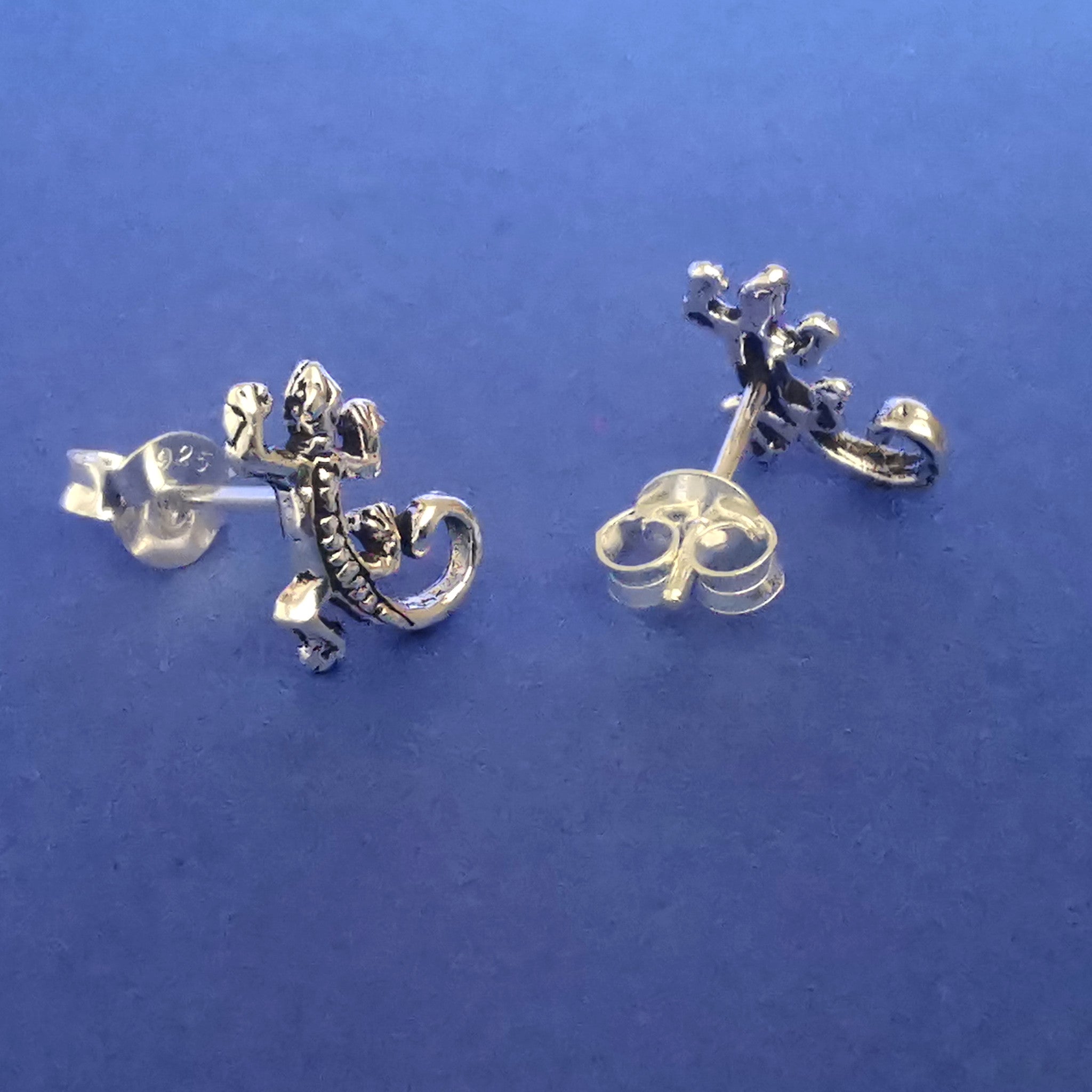 Ohrstecker im Eidechsen-Design aus 925 Silber - Ohrringe