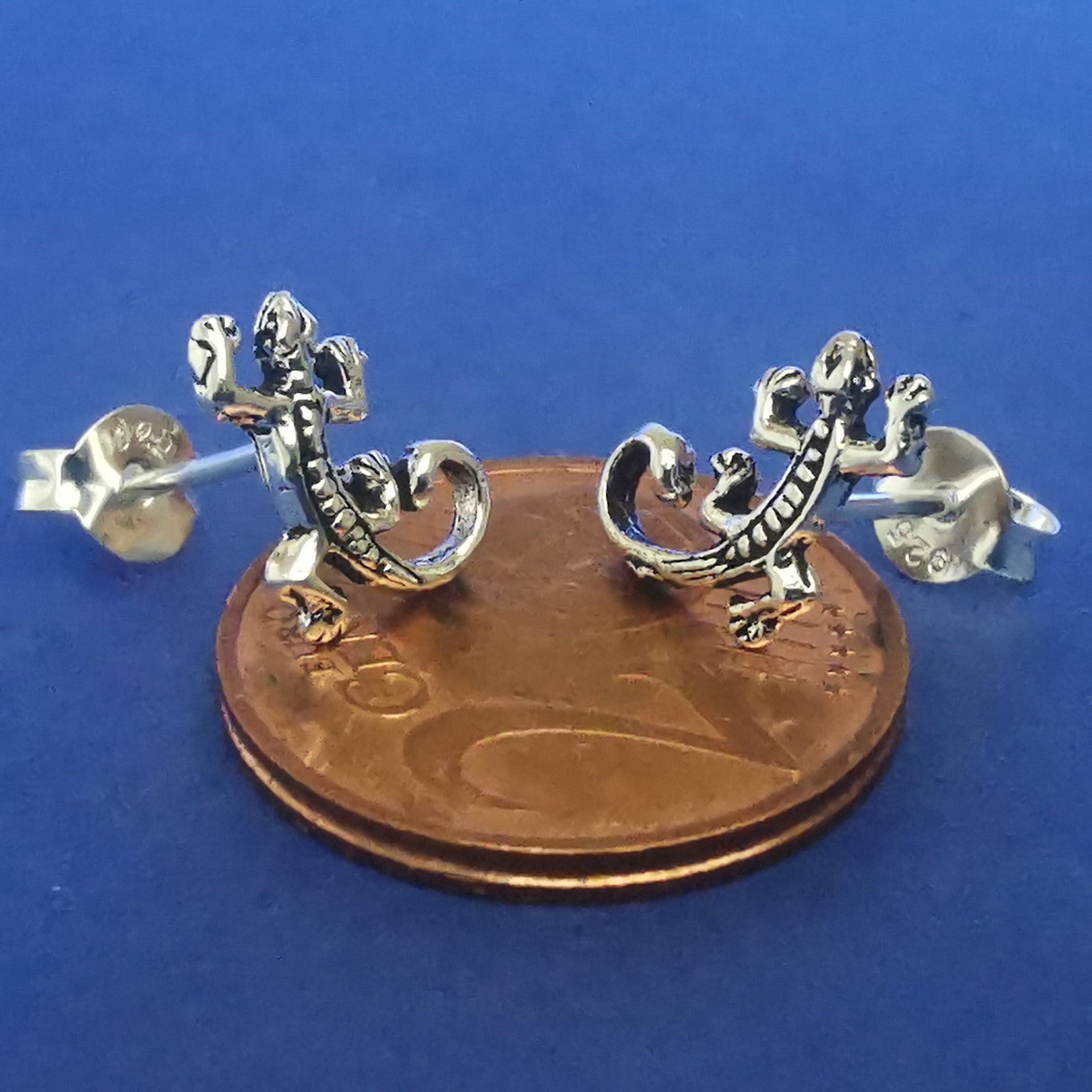Ohrstecker im Eidechsen-Design aus 925 Silber - Ohrringe