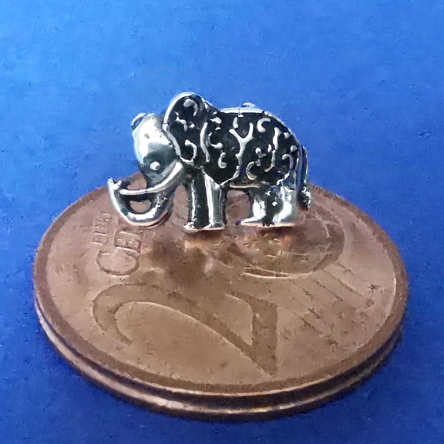 Ohrstecker Elefant mit Ornamenten 925 Silber - Ohrringe