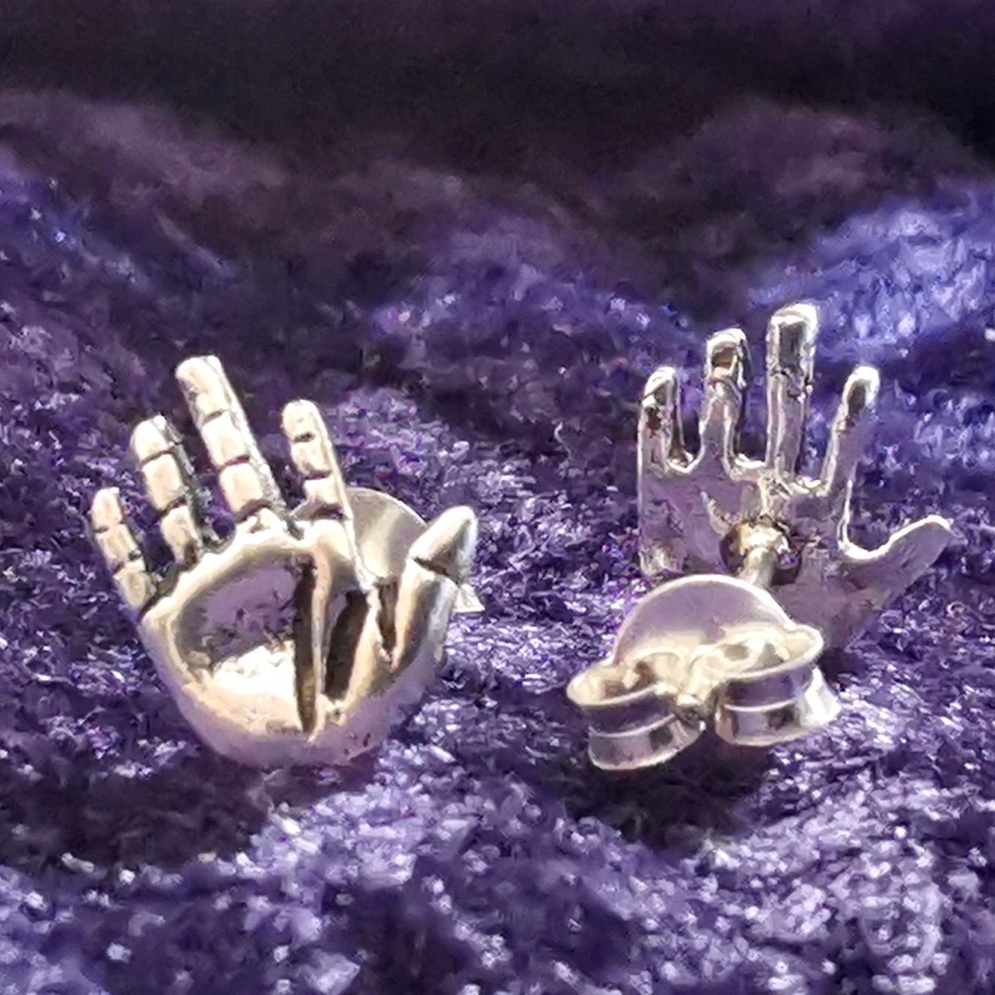 Ohrstecker aus Silber Hand – Ohrringe