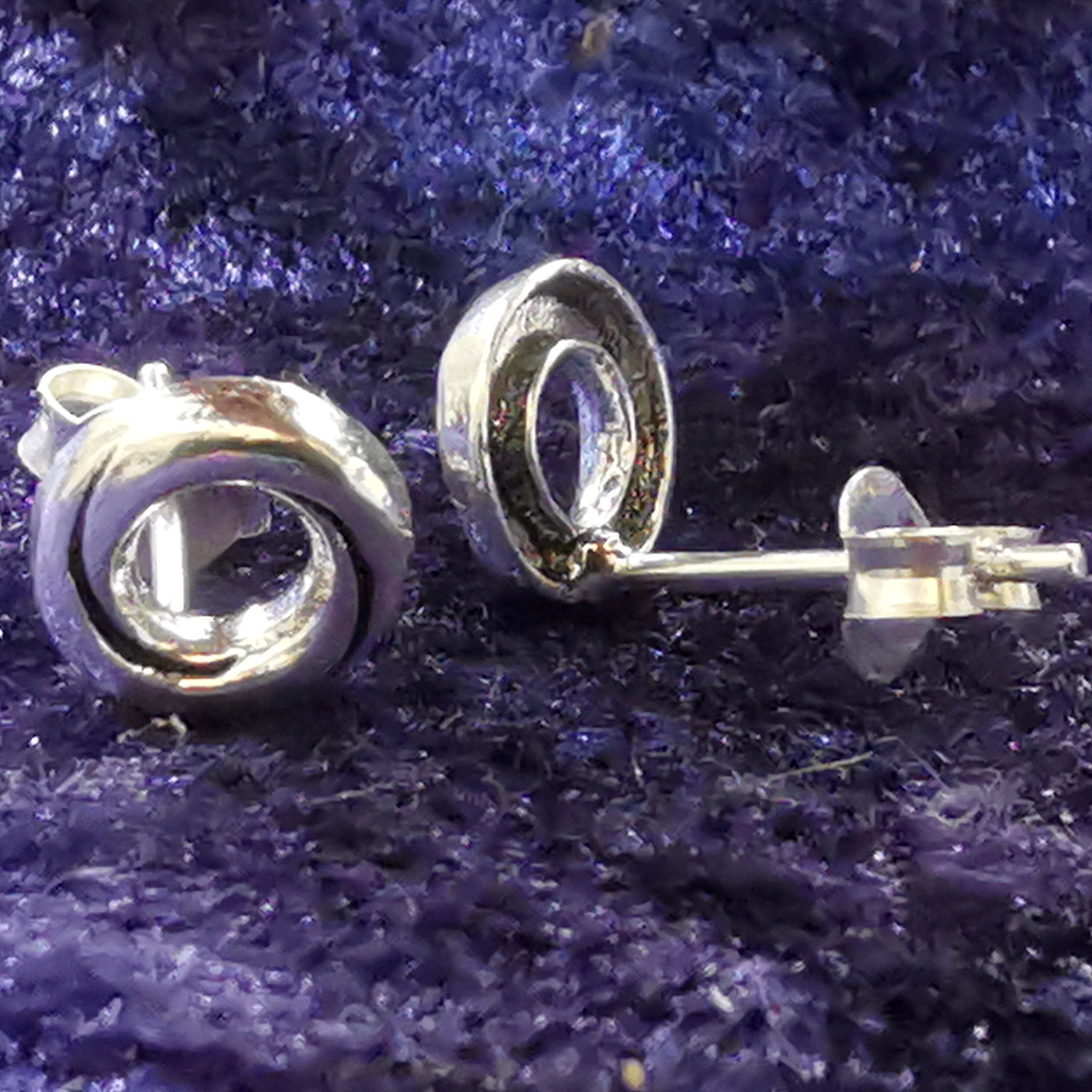Ohrstecker Kreis Ring aus 925er Silber - Ohrringe