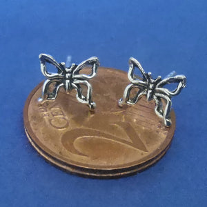 Ohrstecker kleiner Schmetterling 925 Silber - Ohrringe