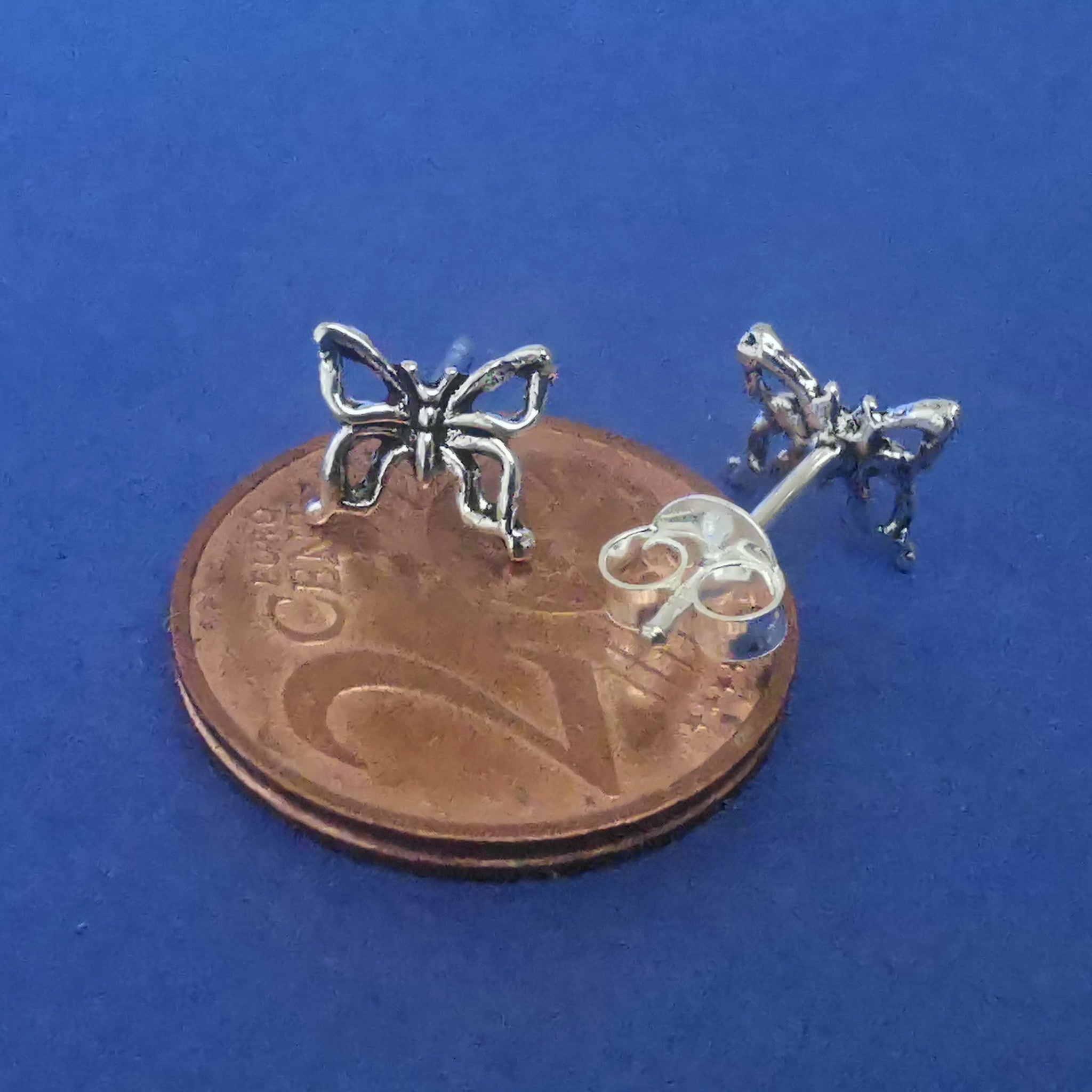 Ohrstecker kleiner Schmetterling 925 Silber - Ohrringe