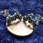 Lade das Bild in den Galerie-Viewer, Motorrad Ohrstecker aus 925er Silber – Ohrringe
