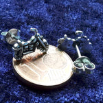 Lade das Bild in den Galerie-Viewer, Motorrad Ohrstecker aus 925er Silber – Ohrringe
