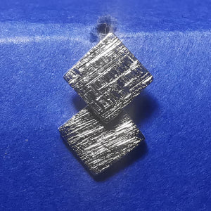 Ohrstecker aus Silber im Doppelraute Design gebürstet
