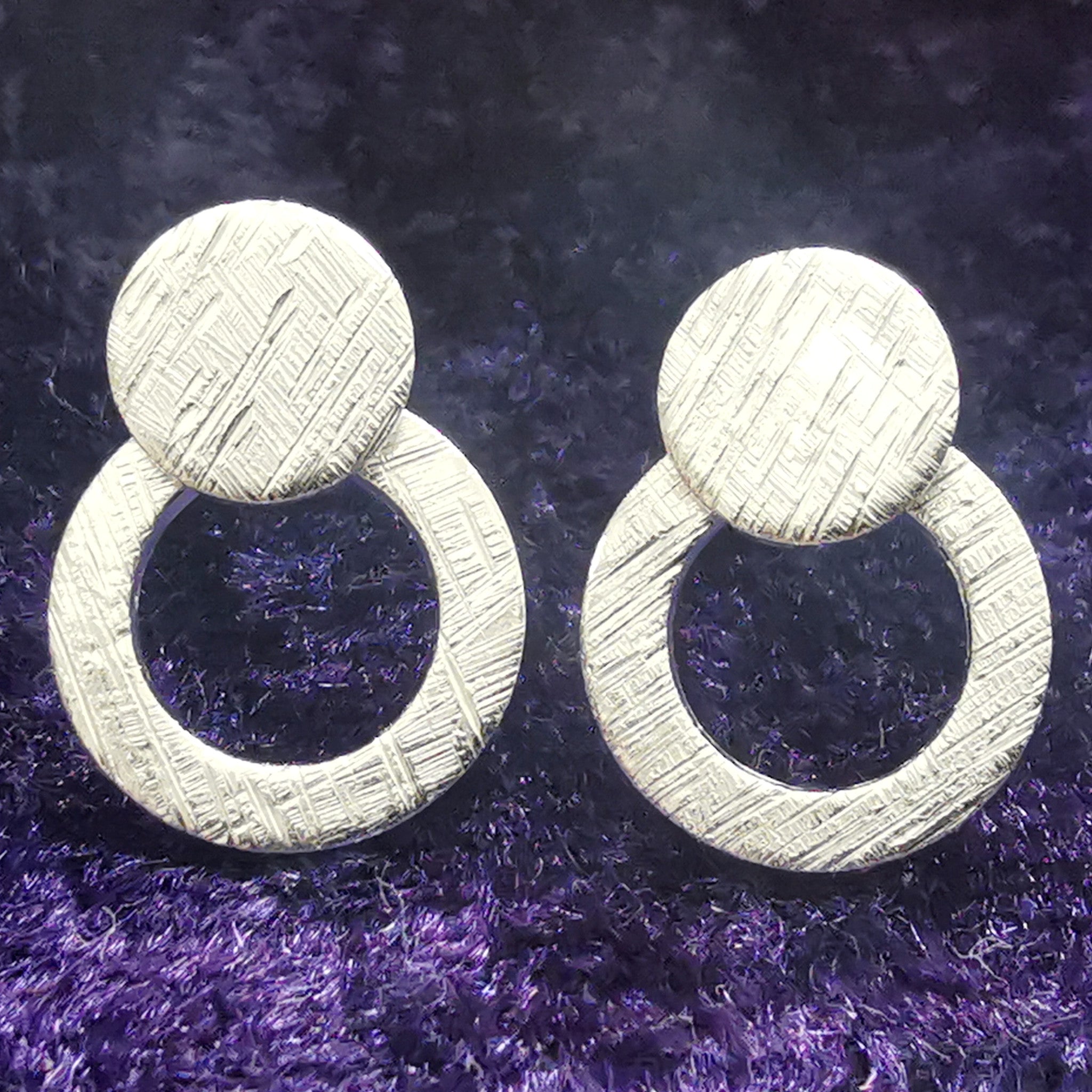 Ohrstecker Scheibe-Ring aus 925 Silber - Ohrringe