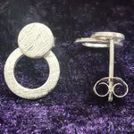 Lade das Bild in den Galerie-Viewer, Ohrstecker Scheibe-Ring aus 925 Silber - Ohrringe
