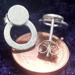 Lade das Bild in den Galerie-Viewer, Ohrstecker Scheibe-Ring aus 925 Silber - Ohrringe
