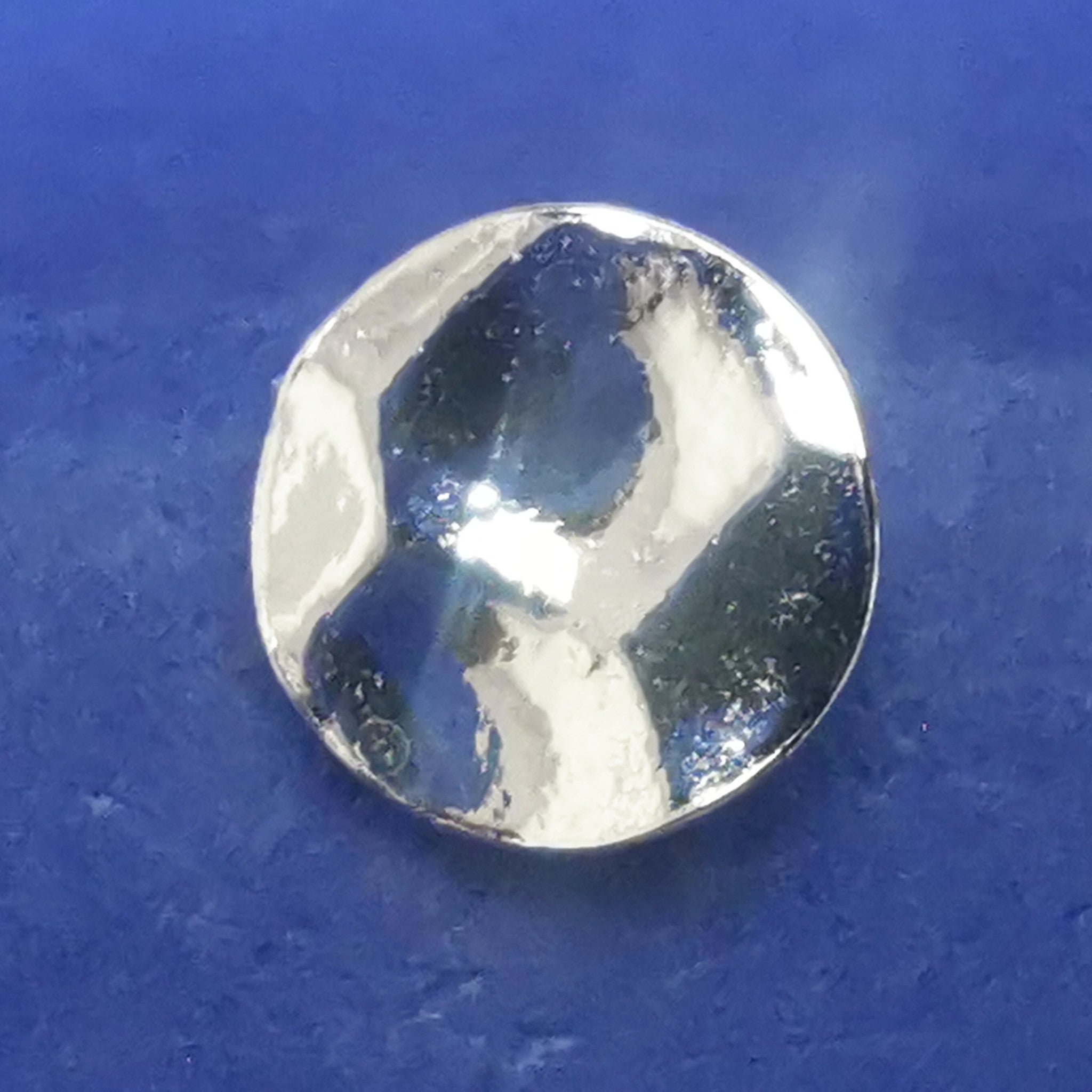 Ohrstecker Scheibe gehämmert aus Silber - Ohrringe