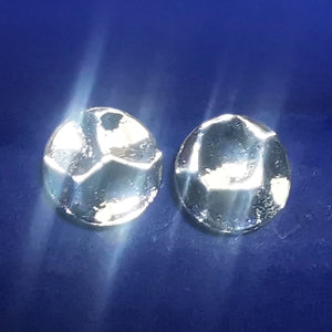 Ohrstecker Scheibe gehämmert aus Silber - Ohrringe