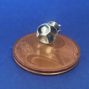 Ohrstecker Scheibe gehämmert aus Silber - Ohrringe