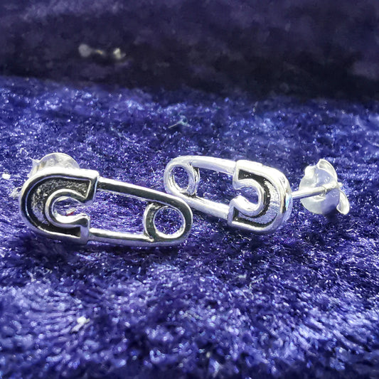 Ohrstecker aus Silber Sicherheitsnadel – Ohrringe