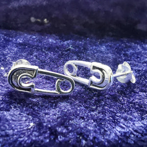 Ohrstecker aus Silber Sicherheitsnadel – Ohrringe