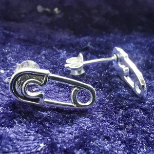 Ohrstecker aus Silber Sicherheitsnadel – Ohrringe
