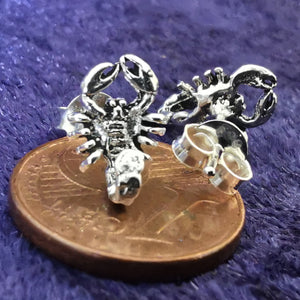 Skorpion Ohrstecker aus Silber