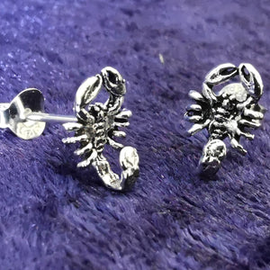 Skorpion Ohrstecker aus Silber