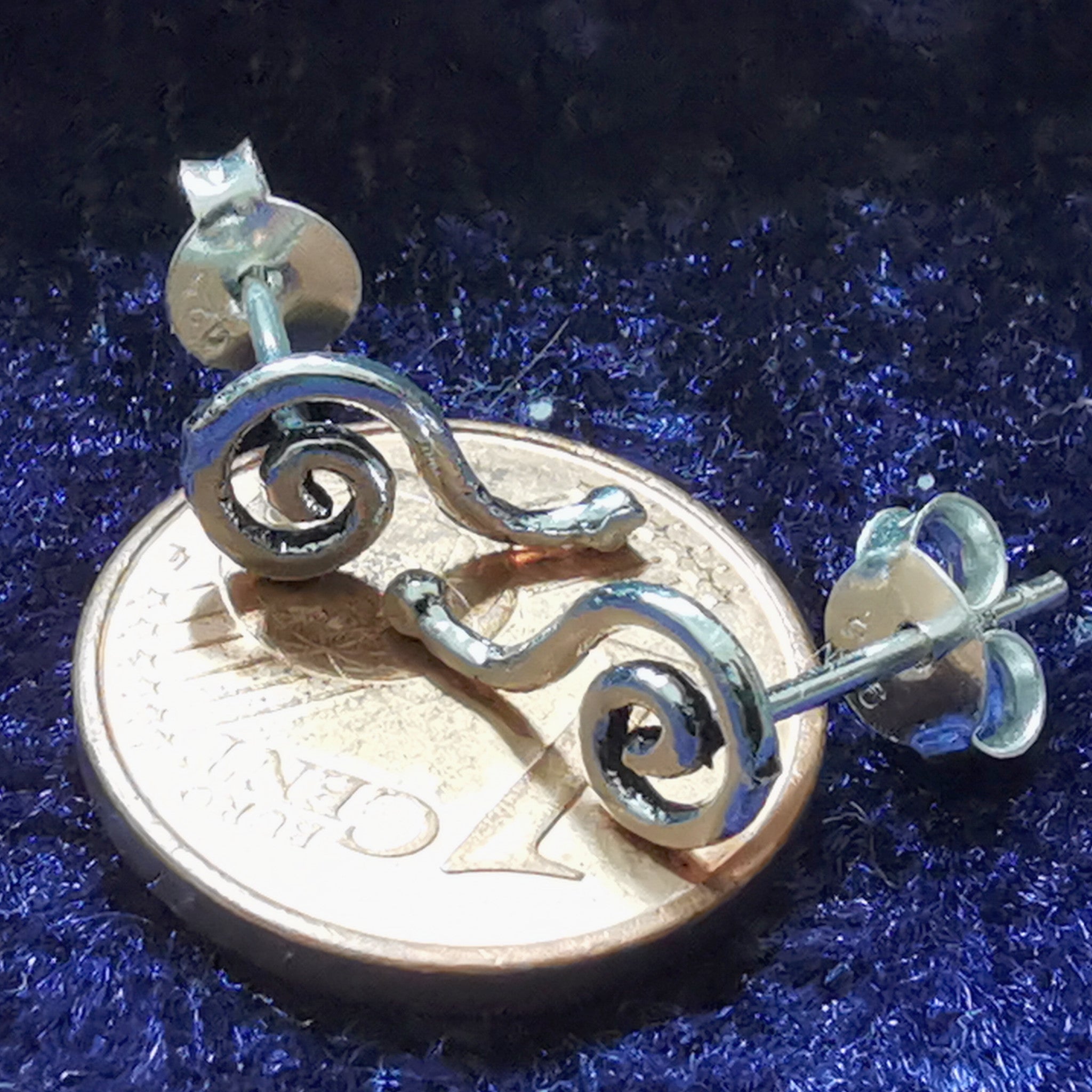 Ohrstecker aus Silber offene Spirale – Ohrringe