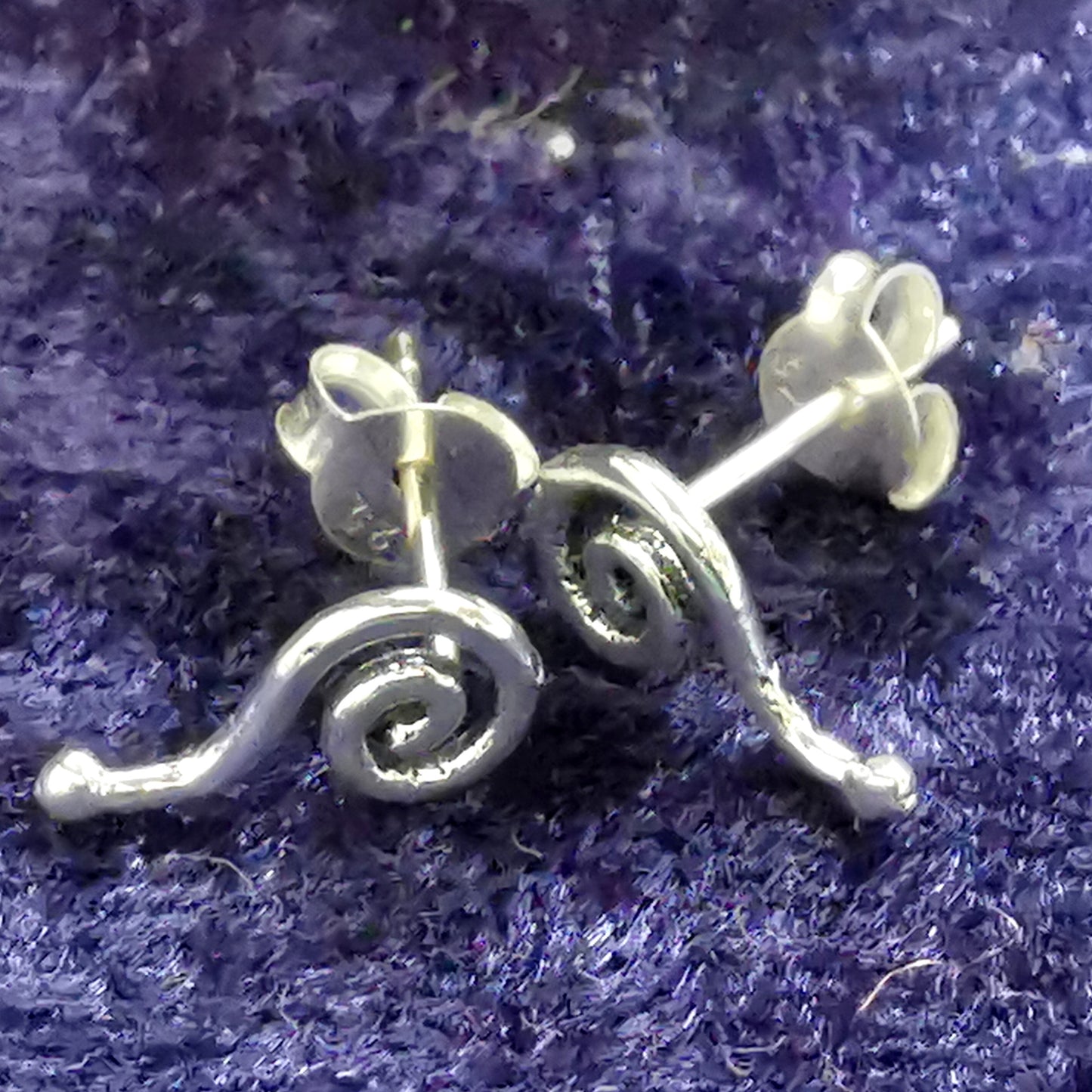 Ohrstecker aus Silber offene Spirale – Ohrringe