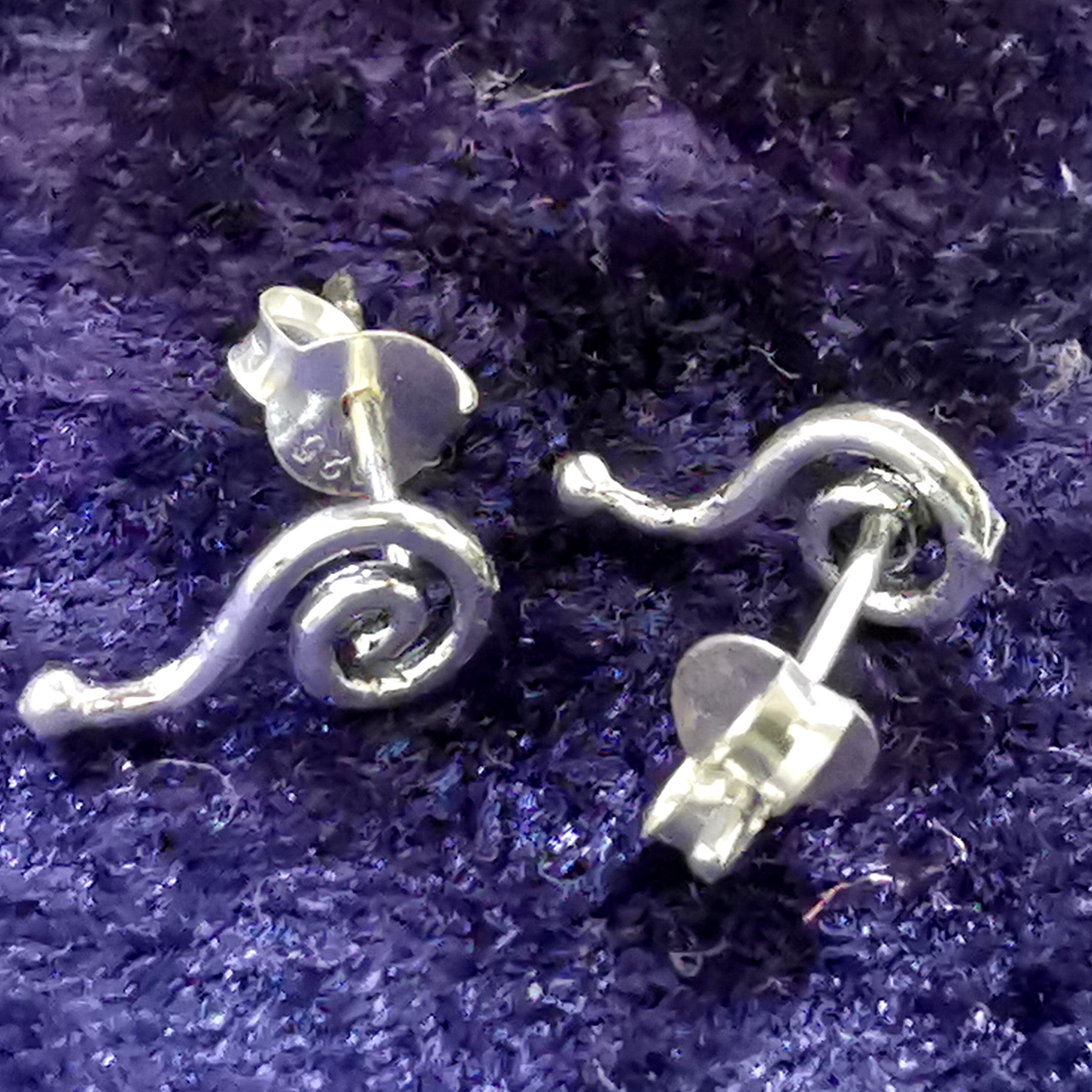 Ohrstecker aus Silber offene Spirale – Ohrringe