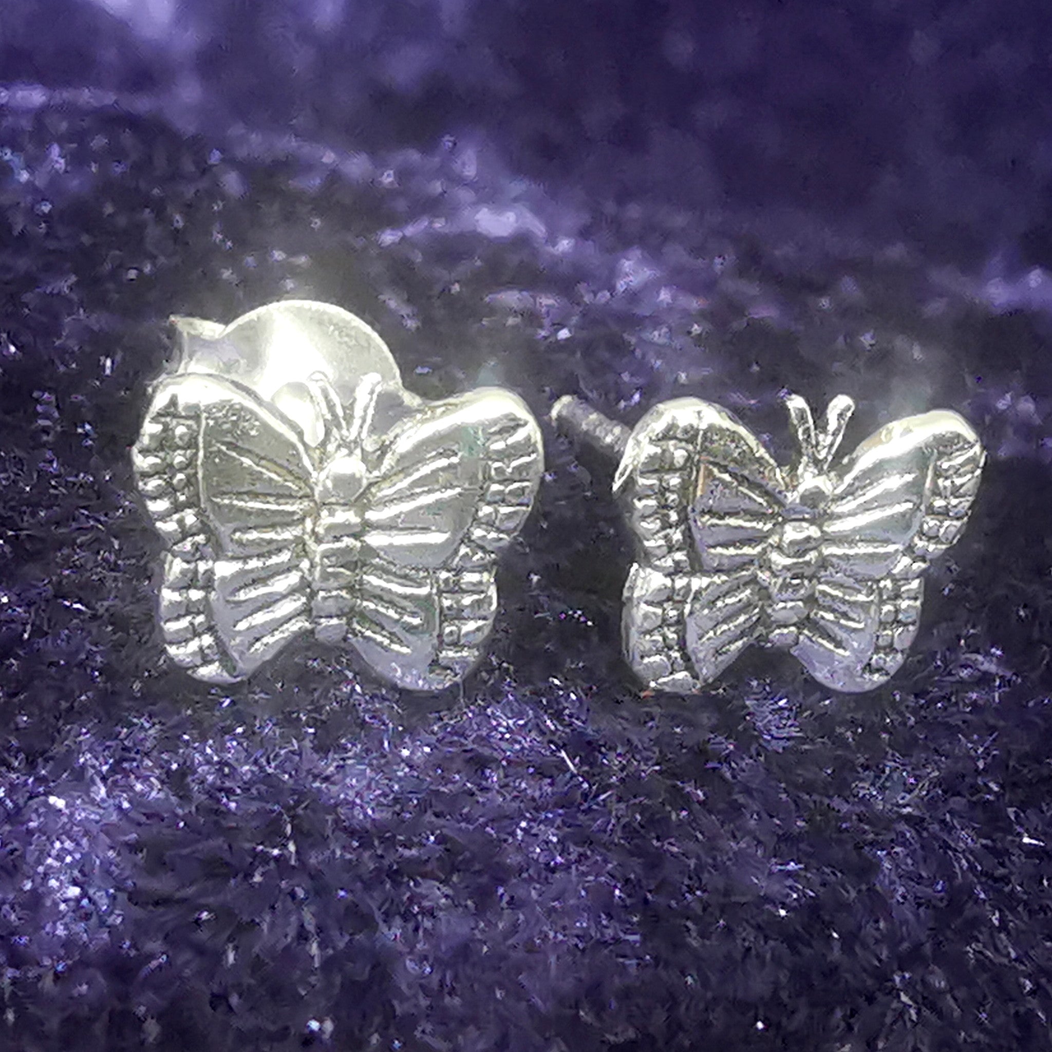 Ohrstecker Schmetterling aus 925 Silber - Ohrringe