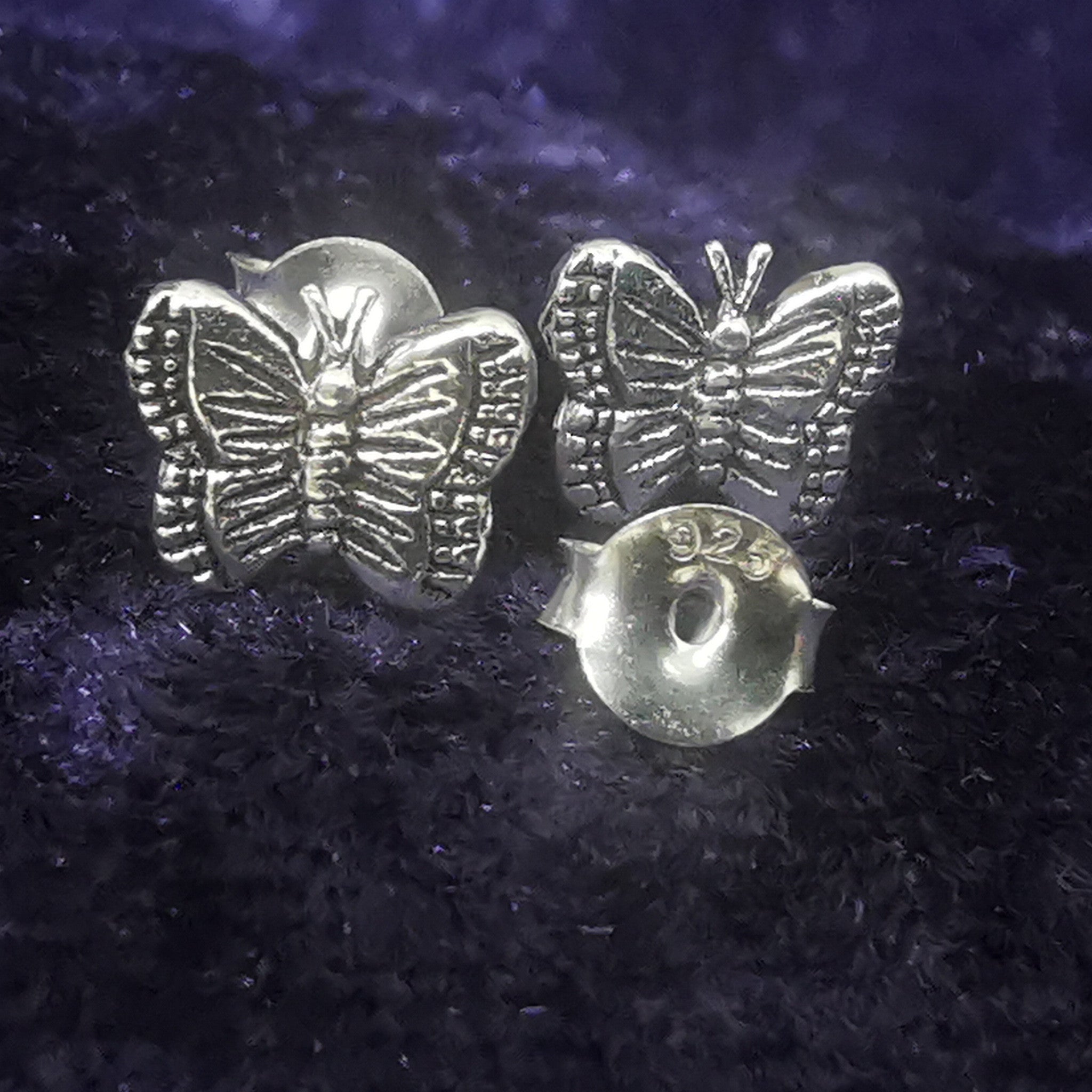 Ohrstecker Schmetterling aus 925 Silber - Ohrringe