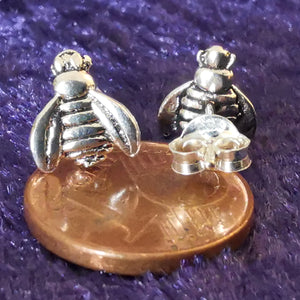 Ohrstecker Biene Fliege Wespe 925 Silber - Ohrringe