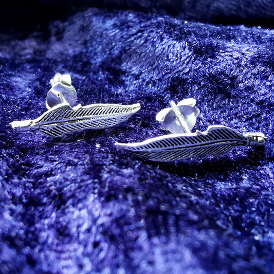 Ohrstecker Feder aus 925 Silber – Ohrringe